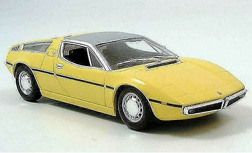 Maserati Bora Base 1/43 Minichamps geel 1972 modelauto