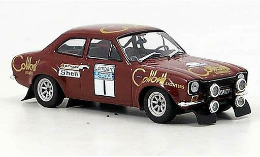 Ford Escort MK1 1/43 Minichamps I Makinen Liddon winnaar Rally RAC 1974 modelauto