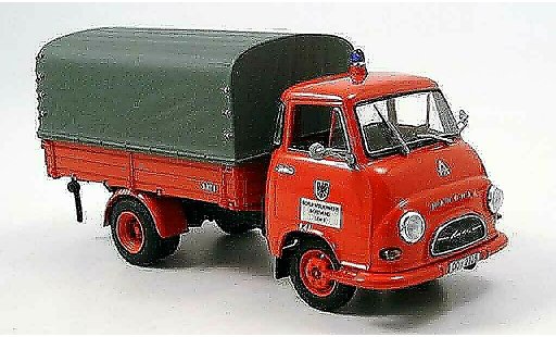 Hanomag Kurier Pritsche 1/43 Minichamps laadbak pompier Dortmund modelauto