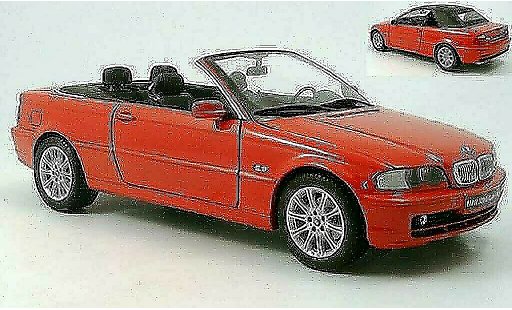 Bmw 328 cabriolet 1/18 Kyosho E46 ci rood modelauto