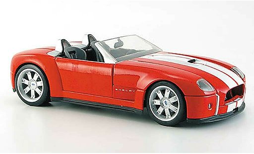 Shelby Cobra Concept 1/18 Hot Wheels rood avec bandes wits modelauto