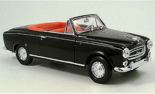 Peugeot 403 Cabriolet 1/18 Welly zwart 1957 decapote modelauto