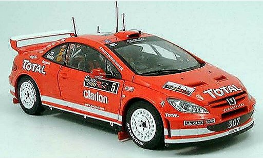 Peugeot 307 WRC 1/18 Sun Star no.5 total rallye chypre 2004 modelauto