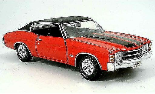 Chevrolet Chevelle SS 1/18 Maisto 1971 SS454 rood zwart modelauto