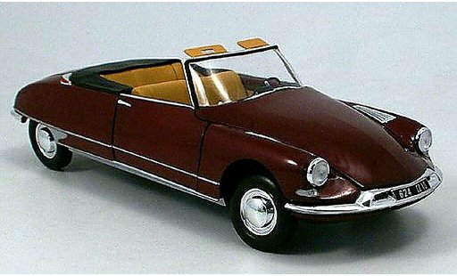 Citroen DS 19 1/43 Norev cabriolet zwart-rood modelauto