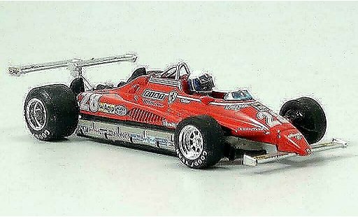 Ferrari 126 C 1/43 Brumm C2 No.28 D.Pironi GP Long Beach avec Pilot modelauto