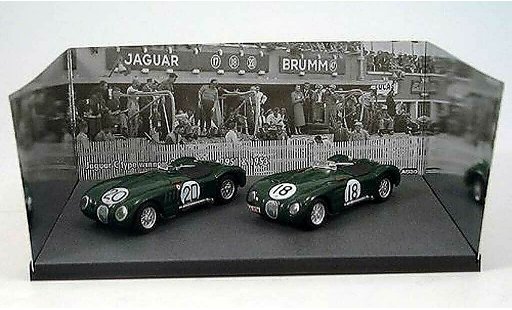 Jaguar C-Type 1953 1/43 Brumm 2er-Set: No.18 & No.20 winnaarfahrzeuge 24h Le Mans & modelauto