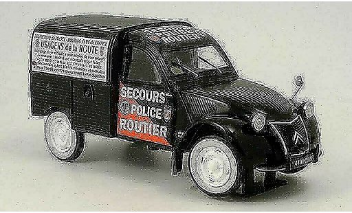 Citroen 2CV police 1/43 Norev Boite Secours routier politie (F) modelauto