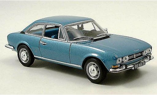 Peugeot 504 coupe 1/43 Norev blauw 1969 modelauto