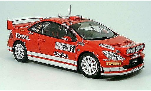 Peugeot 307 WRC 1/18 Autoart no.8 total rallye monte carlo 2005 modelauto