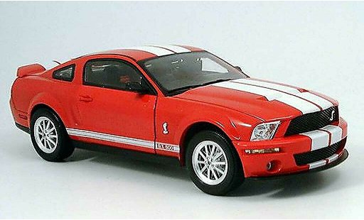 Shelby GT 500 2007 1/18 Shelby Collectibles rood wit modelauto