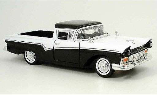Ford Ranchero Berline 1/18 Yat Ming zwart/wit 1957 modelauto