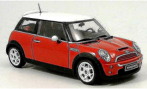 Mini Cooper S 1/18 Kyosho rood wit modelauto