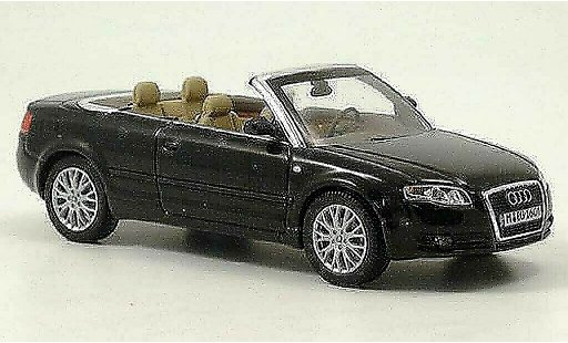 Audi A4 cabriolet 1/43 Norev zwart modelauto
