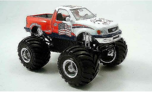 Ford F-150 Pickup 1/43 Yat Ming F 150 Monster Truck wit rood 1997 modelauto
