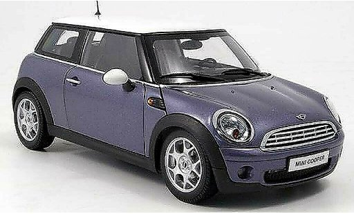 Mini Cooper D 1/18 Kyosho blauw/wit modelauto