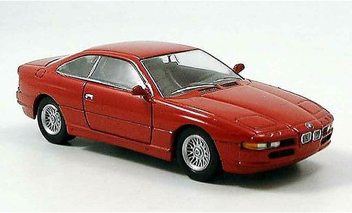 Bmw 850 coupe 1/43 Del Prado i rood modelauto
