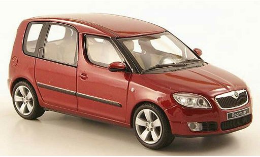 Skoda Roomster Base 1/43 Abrex rood 2006 modelauto