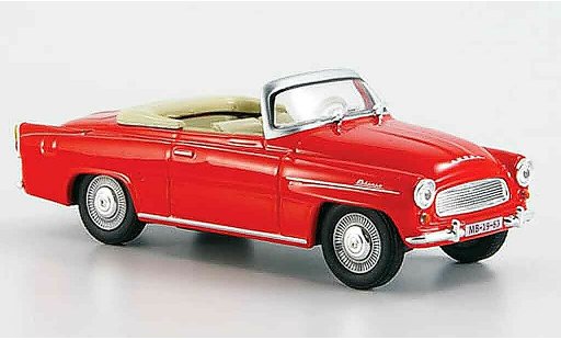 Skoda Felicia Roadster 1/43 Abrex rood modelauto
