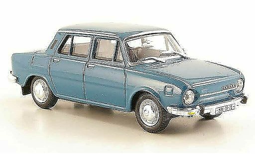 Skoda 110 Base 1/43 Abrex blauwgrijs 1969 modelauto