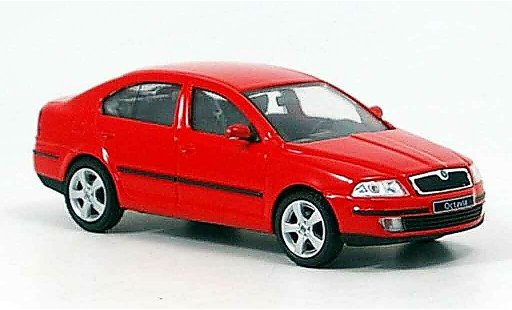 Skoda Octavia Base 1/43 Abrex rood modelauto