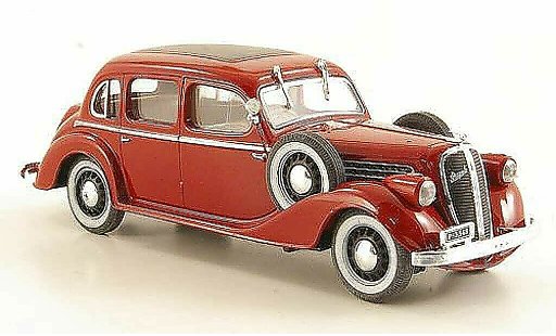 Skoda Superb 1938 1/43 Abrex 913 rood modelauto