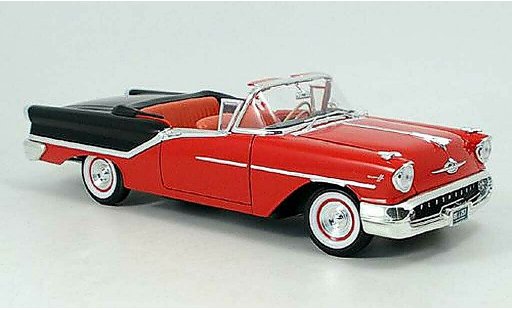 Oldsmobile Super 88 Base 1/18 Yat Ming rood zwart 1957 modelauto