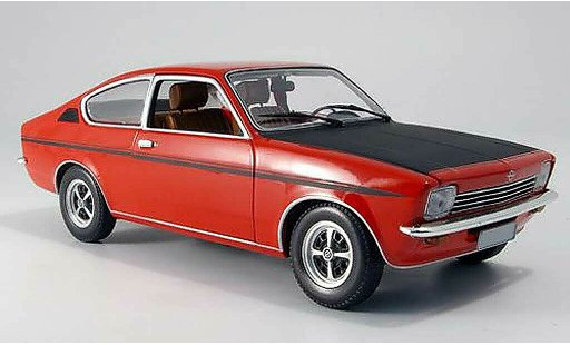 Opel Kadett C coupe 1/18 Minichamps c sr rood zwart 1976 modelauto