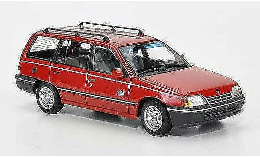 Opel Kadett E Caravan 1/43 Minichamps rood 1989 modelauto