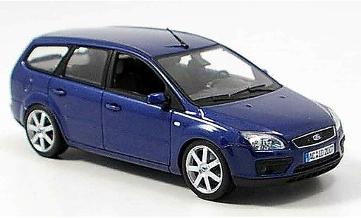 Ford Focus Turnier 1/43 Minichamps blauw 2006 modelauto
