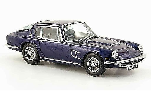 Maserati Mistral Coupe 1/43 IXO blauw 1963 modelauto
