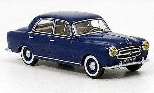 Peugeot 403 Berline 1/43 IXO Sedan blauw 1956 modelauto