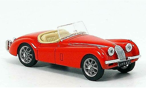 Jaguar XK 120 1/43 Brumm spider rood open 1948 modelauto