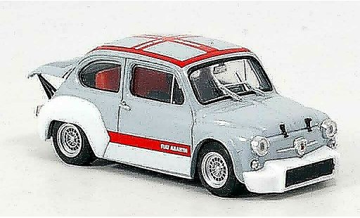 Fiat Abarth 1000 Berlina Corsa 1/43 Brumm Gruppe 2 grijs rood 1970 modelauto