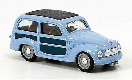 Fiat 500 C 1/43 Brumm Belvedere blauw 1951 modelauto