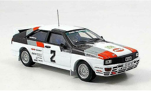 Audi Quattro rallye 1/43 Vitesse No.2 Mikkola winnaar Rally Zweden modelauto