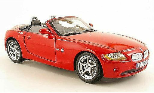 Bmw Z4 roadster 1/18 Burago E85 rood modelauto