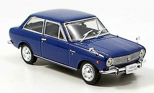 Nissan Sunny 1000 1/43 Norev blauw 1966 modelauto