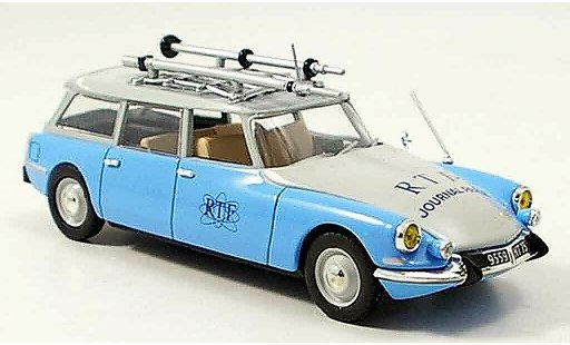 Citroen ID 19 Break 1/43 Norev stationwagen rtf blauw 1963 modelauto