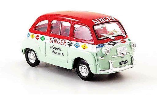 Fiat 600 Multipla 1/43 Brumm Agenzia Singer 1956 modelauto