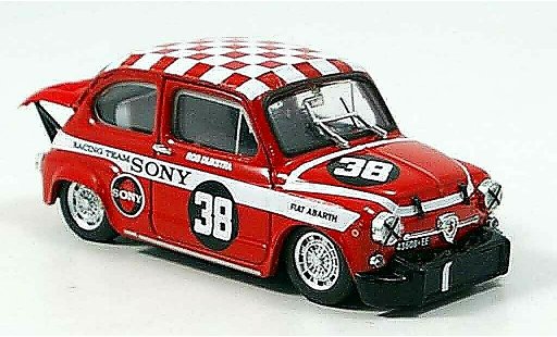 Fiat Abarth 1000 Berlina Corsa 1/43 Brumm No.38 Dijkstra winnaar Zandvoort 1969 modelauto