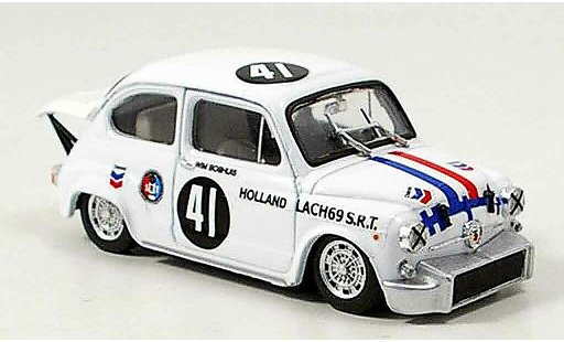 Fiat Abarth 1000 Berlina Corsa 1/43 Brumm No.41 Boshuis Zandvoort 1969 modelauto