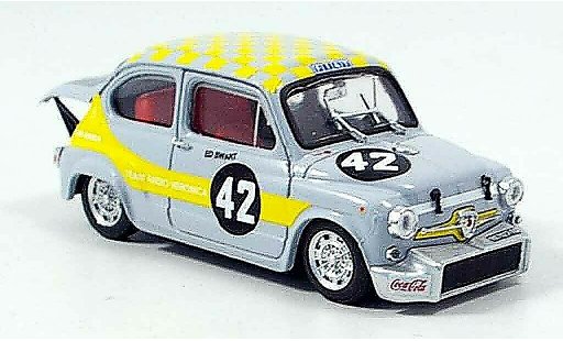 Fiat Abarth 1000 Berlina Corsa 1/43 Brumm No.42 Swart dritter Zandvoort 1969 modelauto