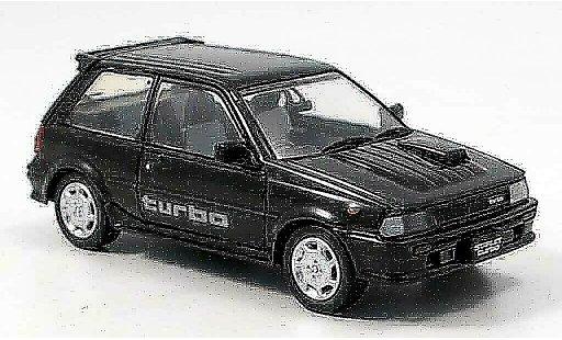 Toyota Starlet Turbo S 1/43 Aoshima zwart 1986 modelauto