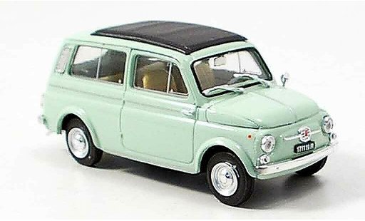 Fiat 500 Giardiniera 1/43 Brumm groen 1960 modelauto