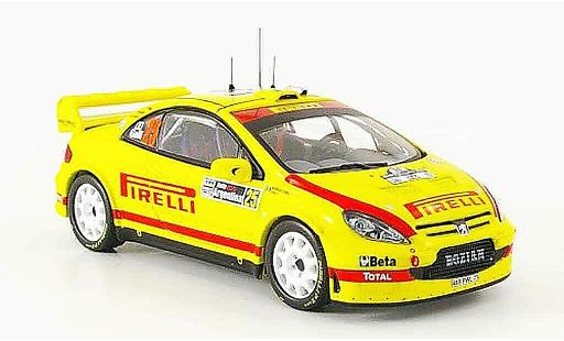 Peugeot 307 WRC 1/43 IXO no.25 pirelli rallye zilverine 2006 modelauto