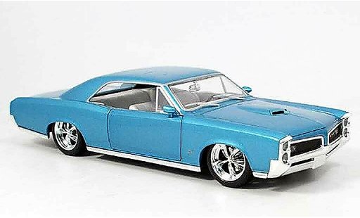 Pontiac GTO 1966 1/18 Hot Wheels blauw modelauto