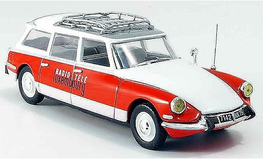 Citroen ID 19 Break 1/43 Norev stationwagen rtl rood wit 1963 modelauto