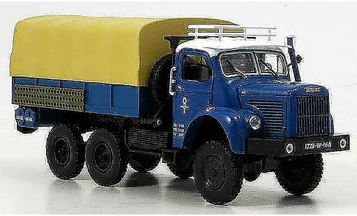 Berliet GBC camion 1/43 Norev 8 6x6 Gazelle blauw 1959 modelauto
