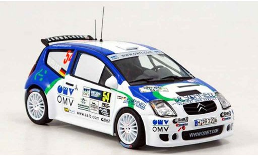 Citroen C2 S1600 1/43 IXO no.54 omv rallye Duitsland 2006 modelauto